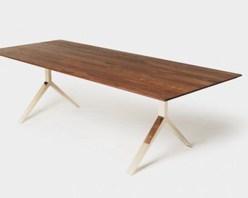 Overton Table with Brass Legs